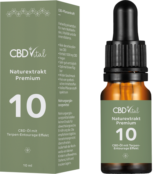 CBD Naturextrakt PREMIUM Öl 10% 10ml