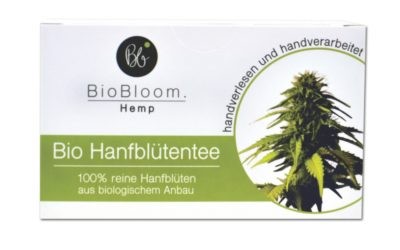 Bio Hanfblütentee Teebox mit 20 Teebeutel