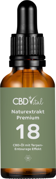 CBD Naturextrakt PREMIUM Öl 18%