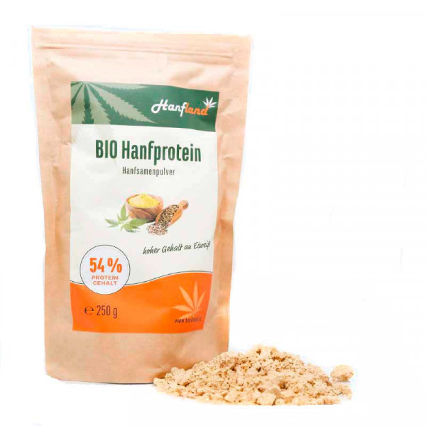 Bio Hanfproteinpulver 54 % Protein 250g