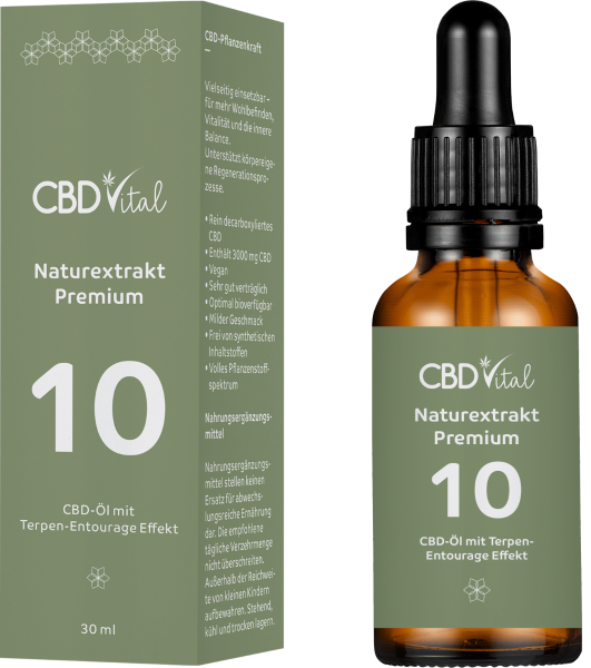 CBD Naturextrakt PREMIUM Öl 10% 30ml